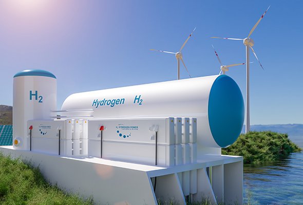 Hydrogen renewable energy production - hydrogen gas for clean el